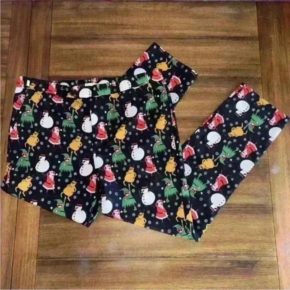 U LOOK UGLY TODAY Christmas Santa Clause & Snowman Pants Men’s Size XL - Picture 3 of 12
